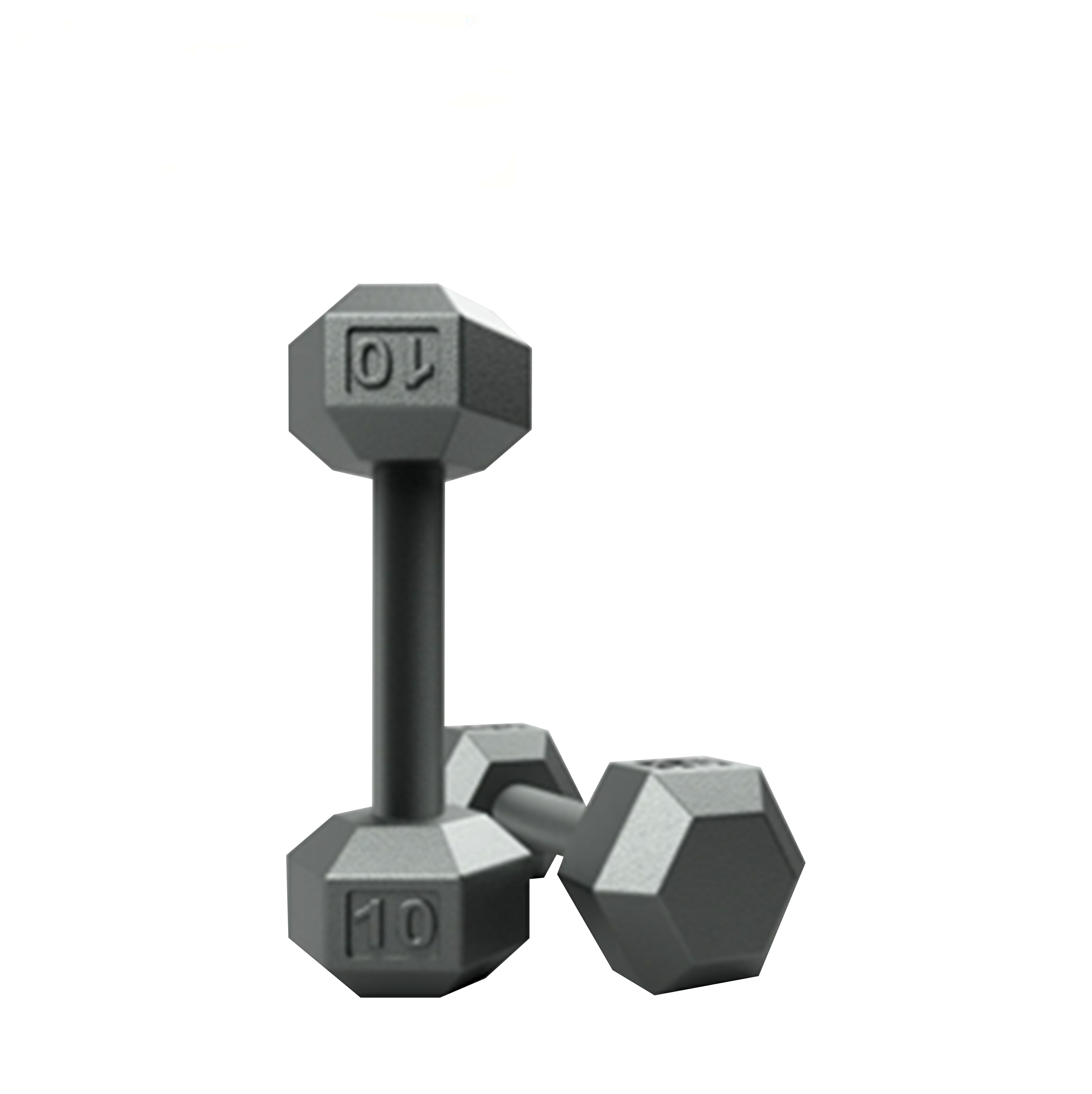 BIDH140  Cast Iron Hex Dumbbells
